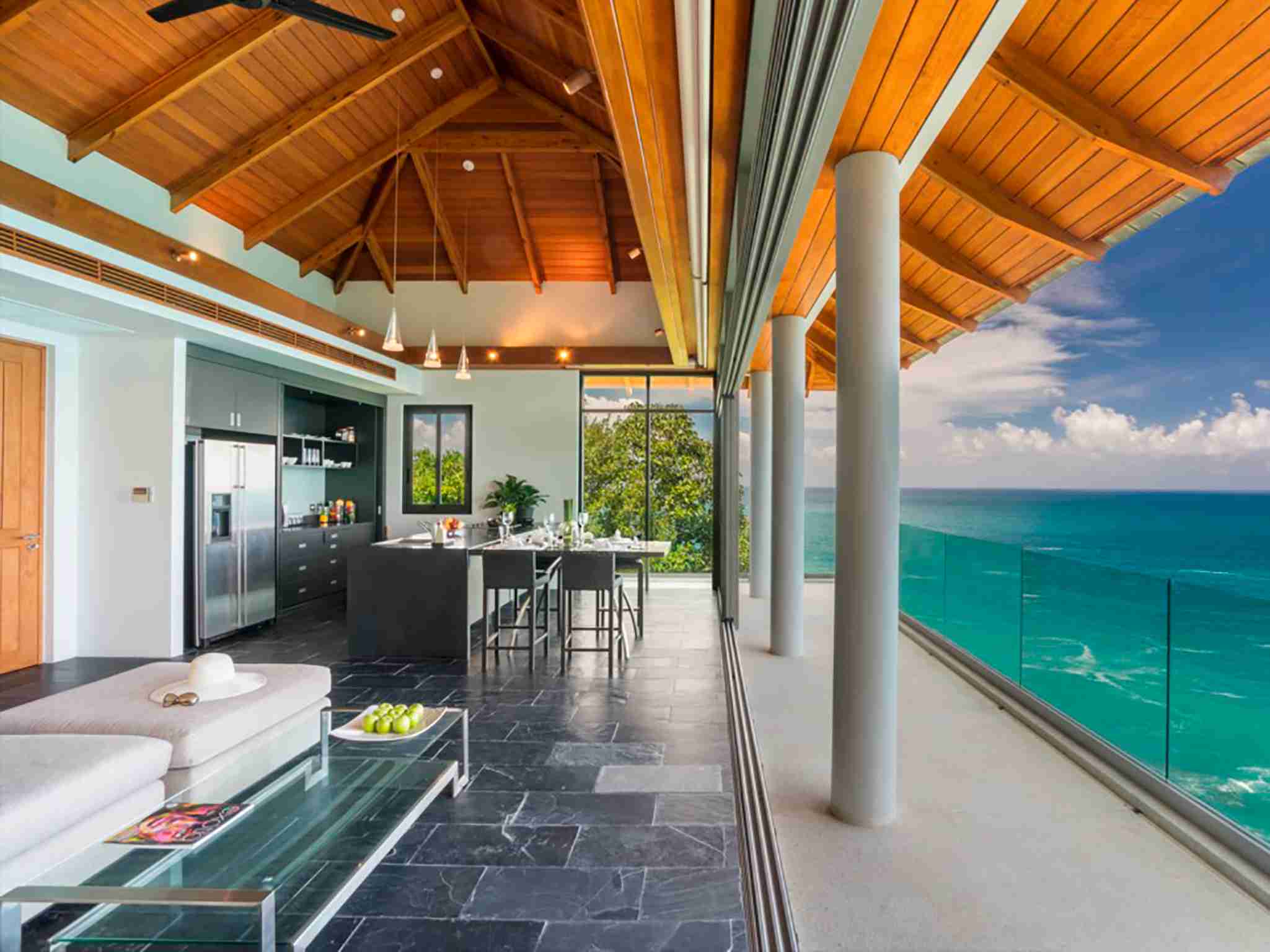 Baan Paa Talee - Ocean villa living space