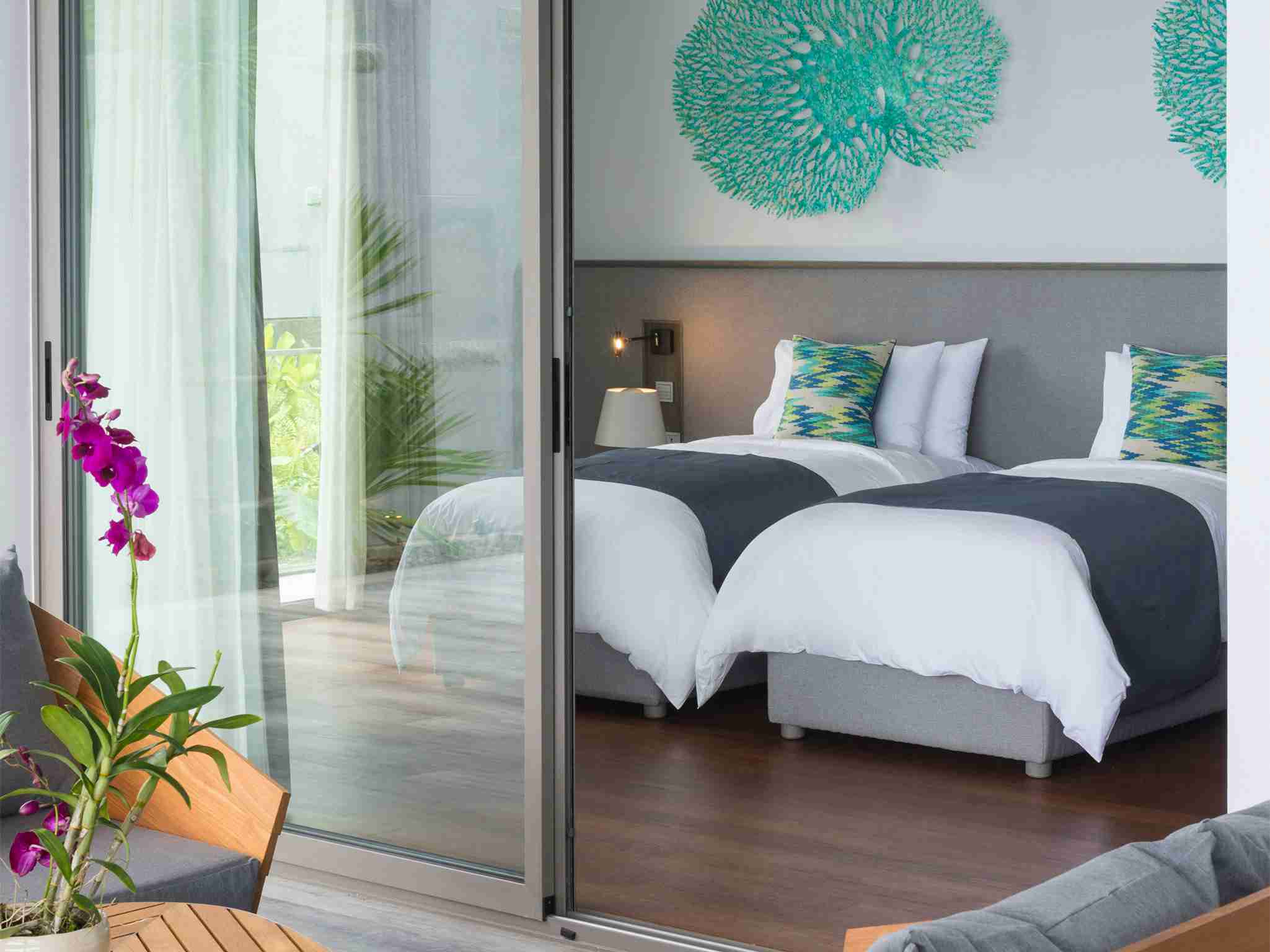 Malaiwana Duplex - Lower twin bedroom