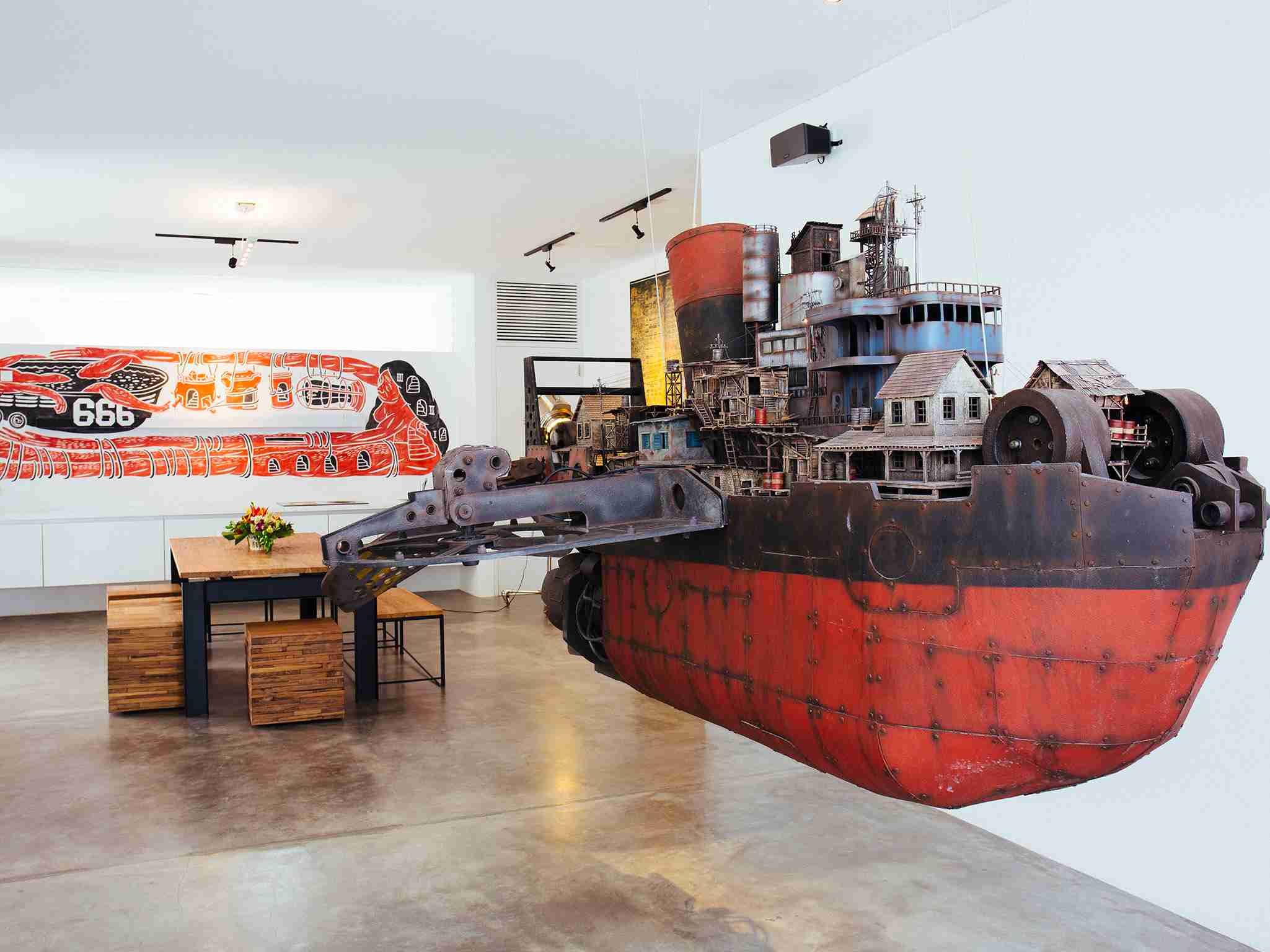 Villa Canggu - Villa North artistic dining area