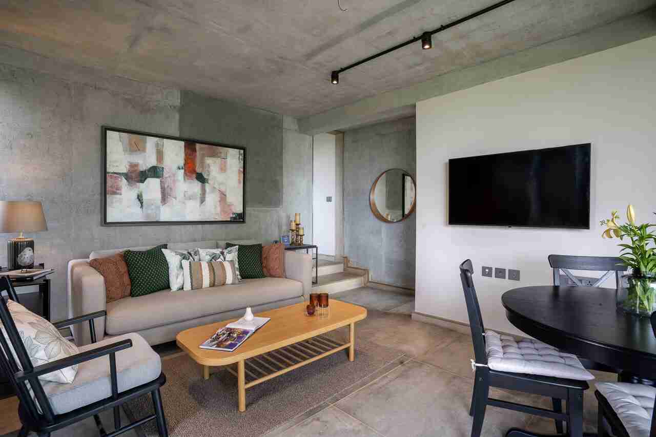 Living Area & Dining Area | Amani Villa 8A by Lohono Stays
