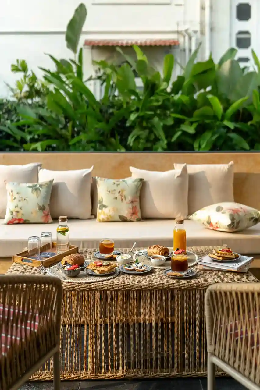 outdoor seating area