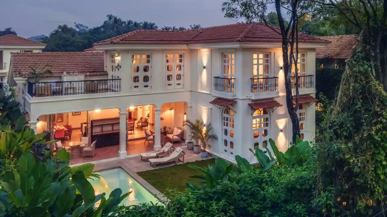Evening Facade | Luxury villa in Goa by Lohono Stays