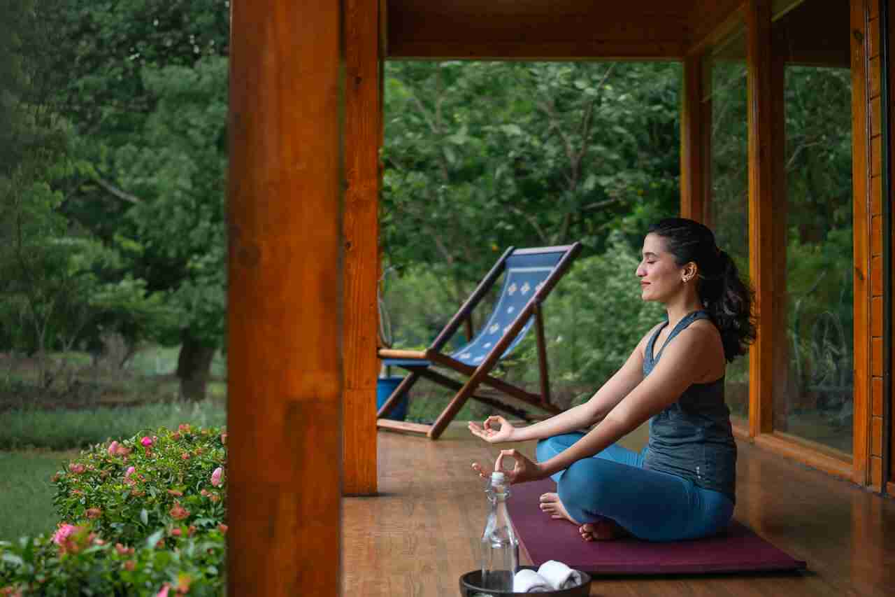 Outdoor Yoga | Orchard House by Lohono Stays