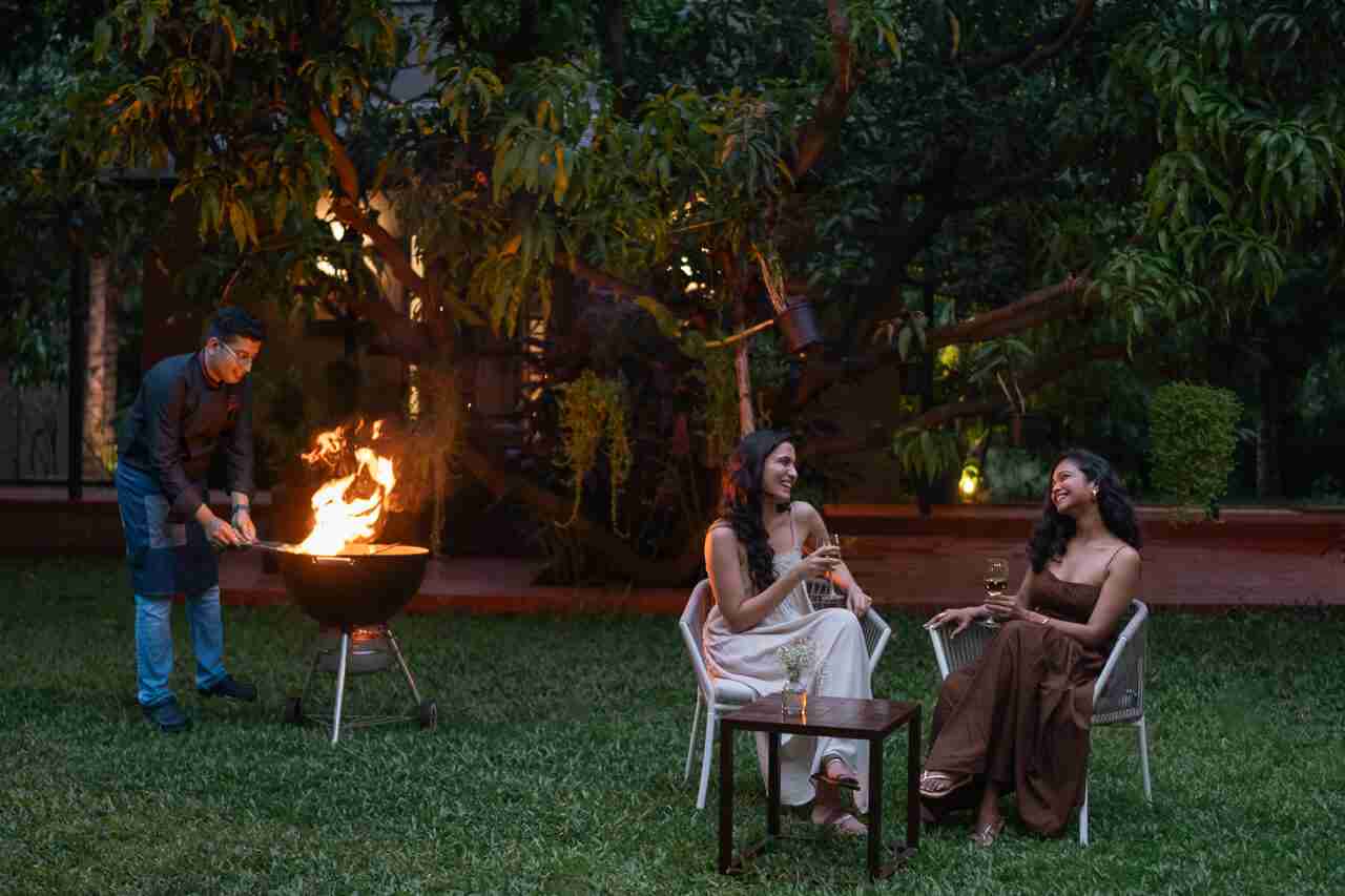 Outdoor Barbeque | Orchard House by Lohono Stays