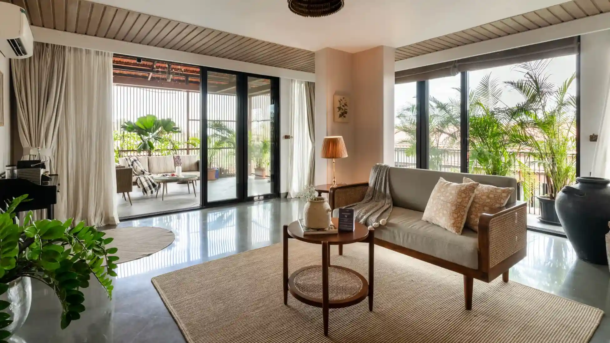 Master Bedroom Lounge Area | Rigveda Villa | Lonavala