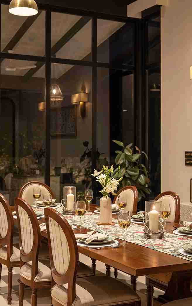 In-villa Dining for larger groups in Alibaug | Siena D