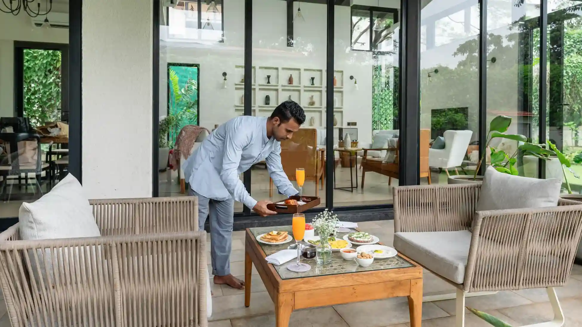 Outdoor breakfast | Siena Villa B by Lohono Stays