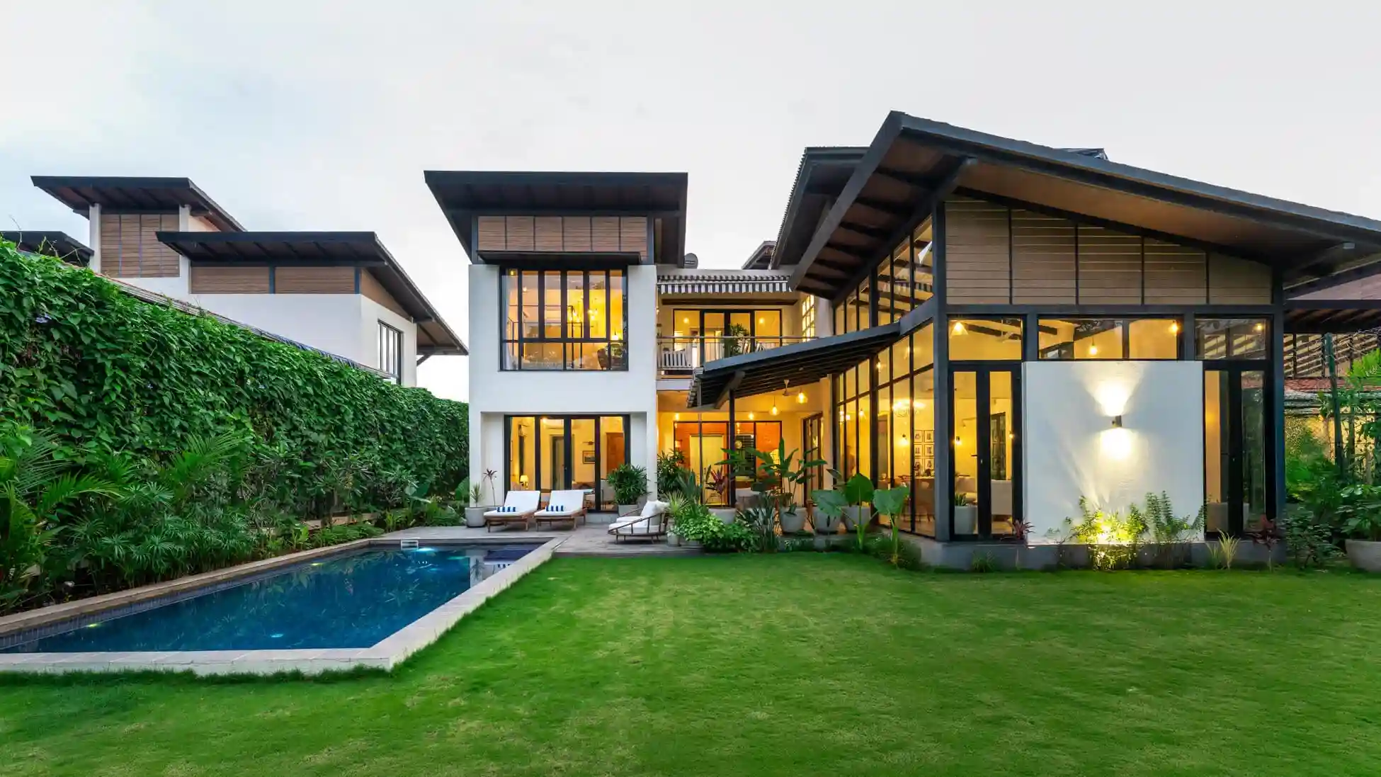 Evening Facade | Siena Villa B by Lohono Stays