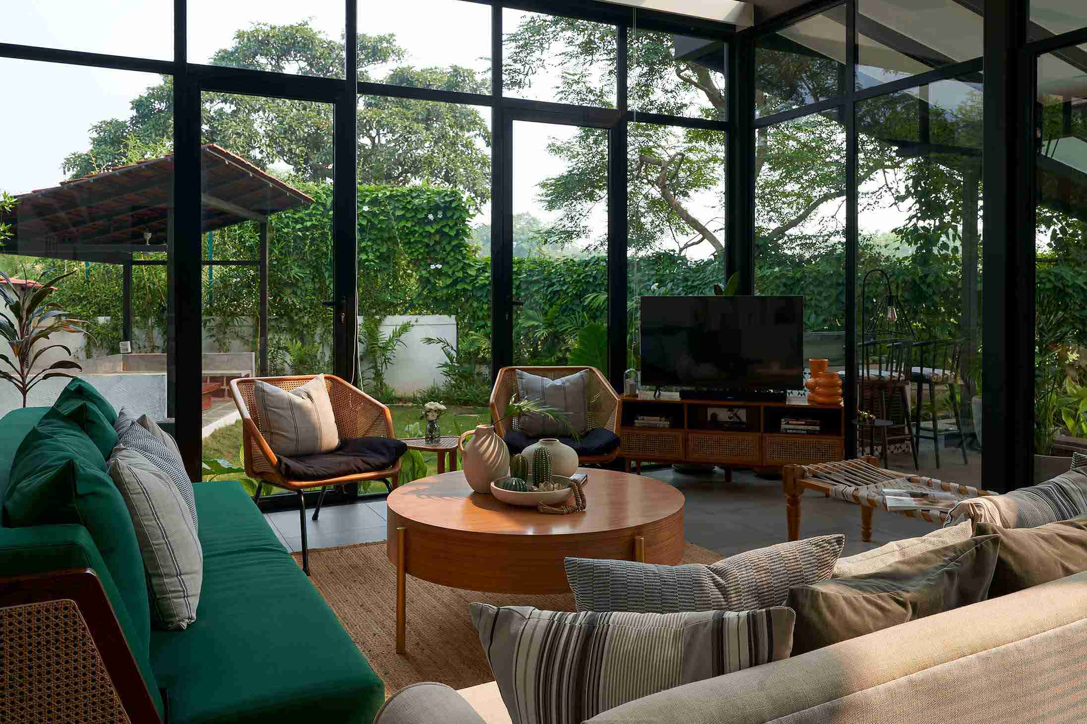 Living Area Overlooking Scenery - Sienna | Lohono Stays