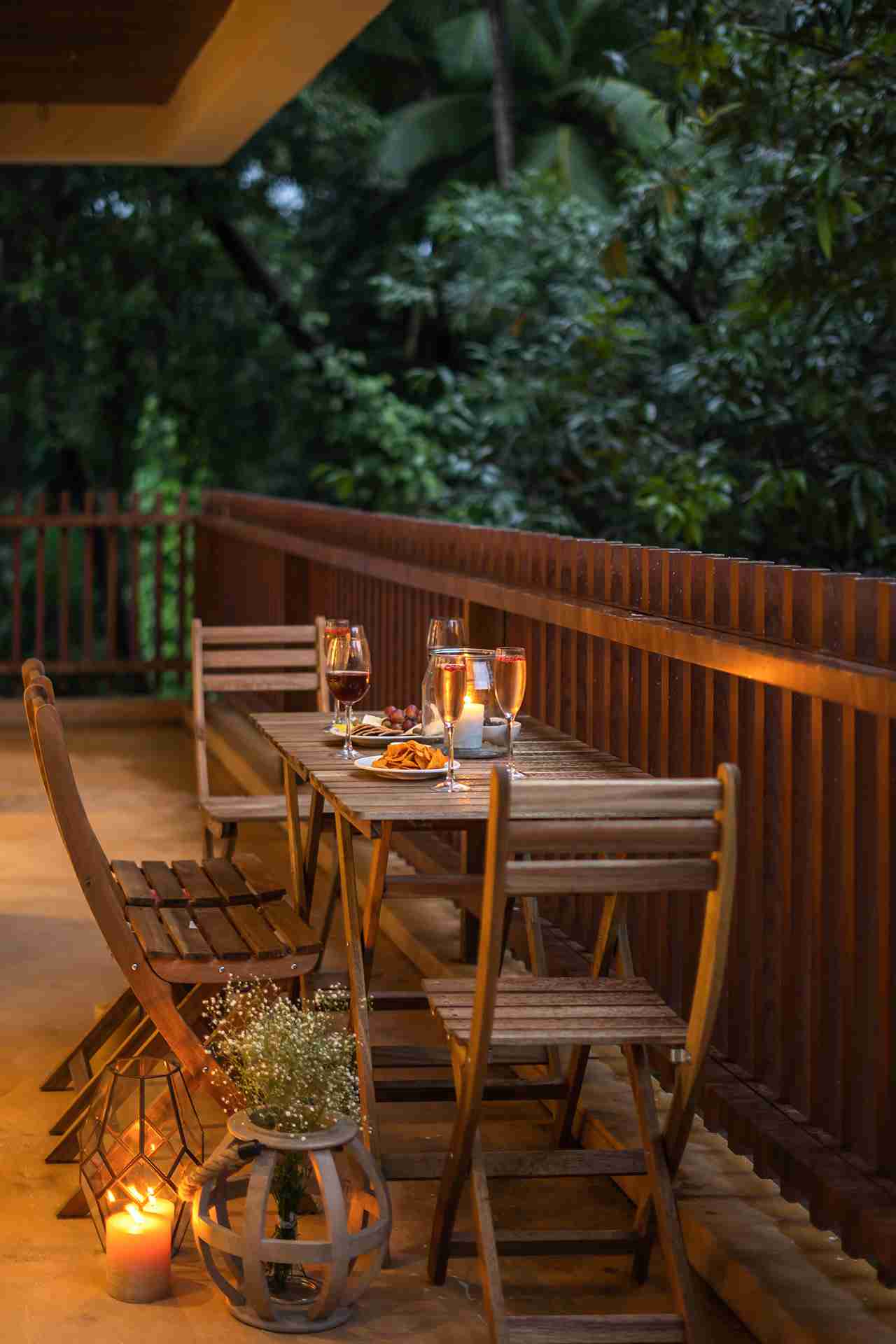 Villa Athini - Evening drinks setup
