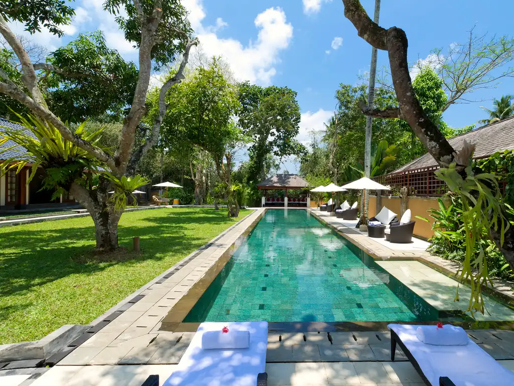 Villa San - View of pool from children's room