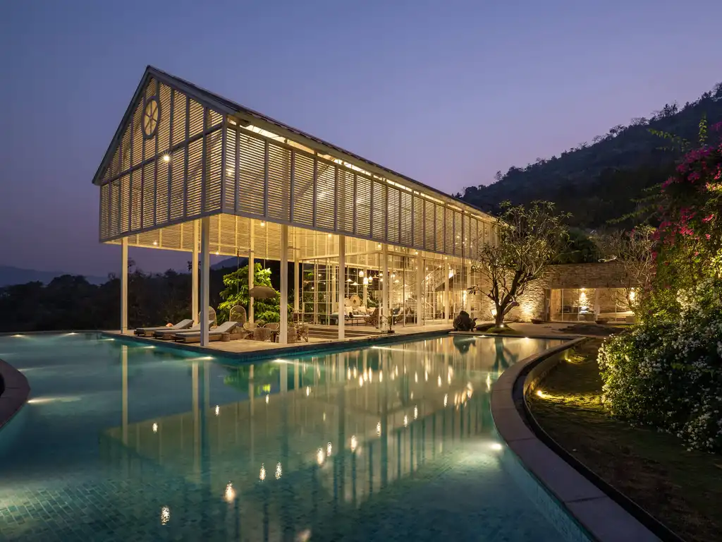 The Ray Villa - Night Facade