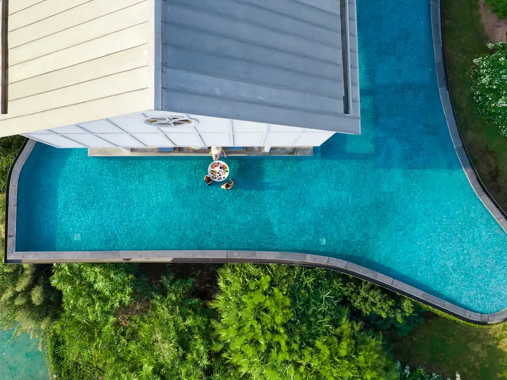 The Ray Villa - Pool Aerial View 