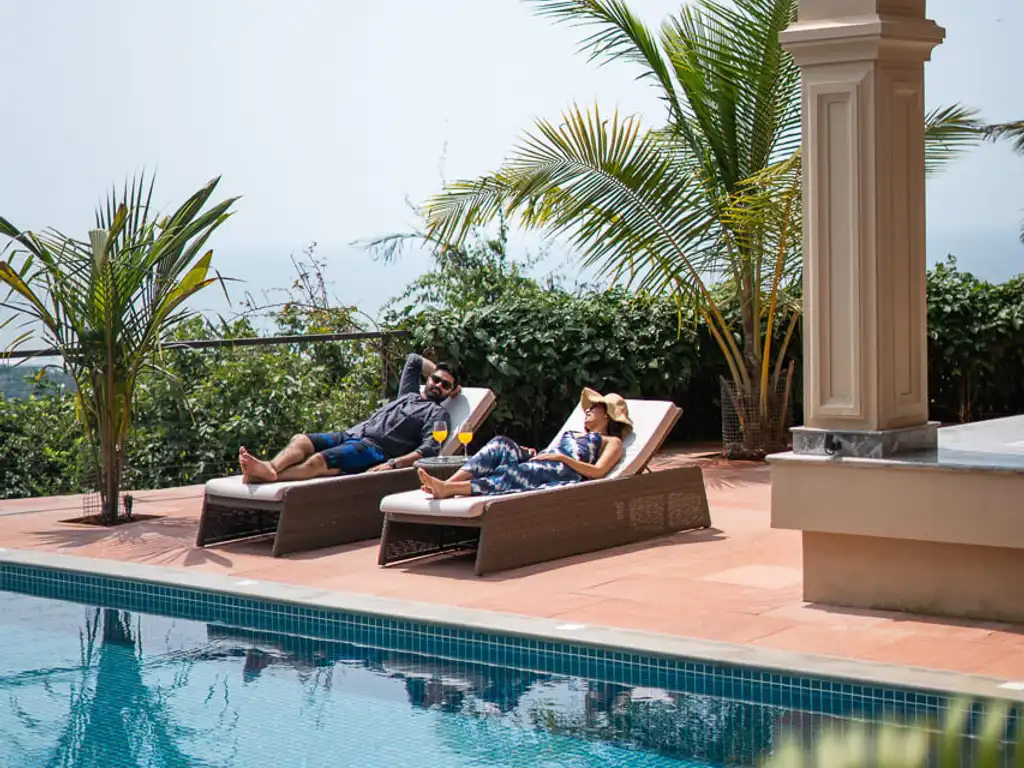 Poolside Loungers | Sacri Borod Hill 4 by Lohono Stays