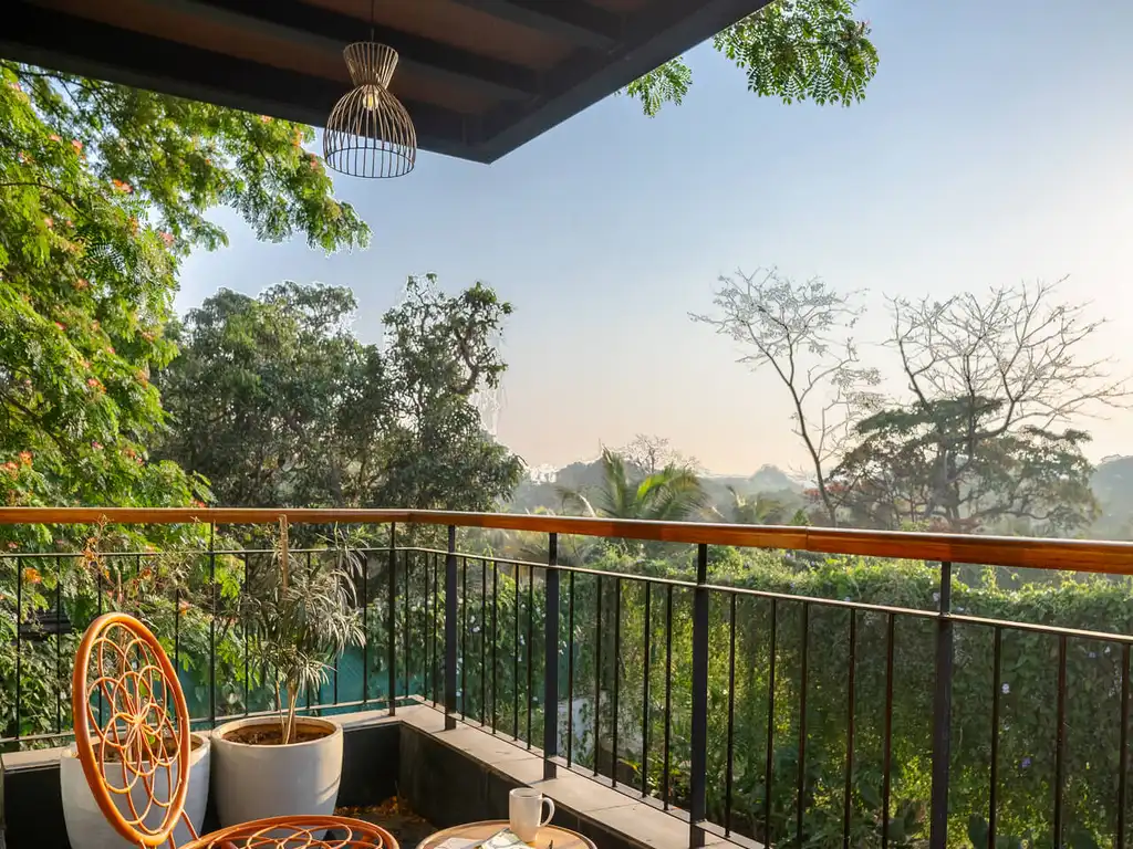 Balcony with views | Siena A - Villa In Alibaug | Lohono Stays