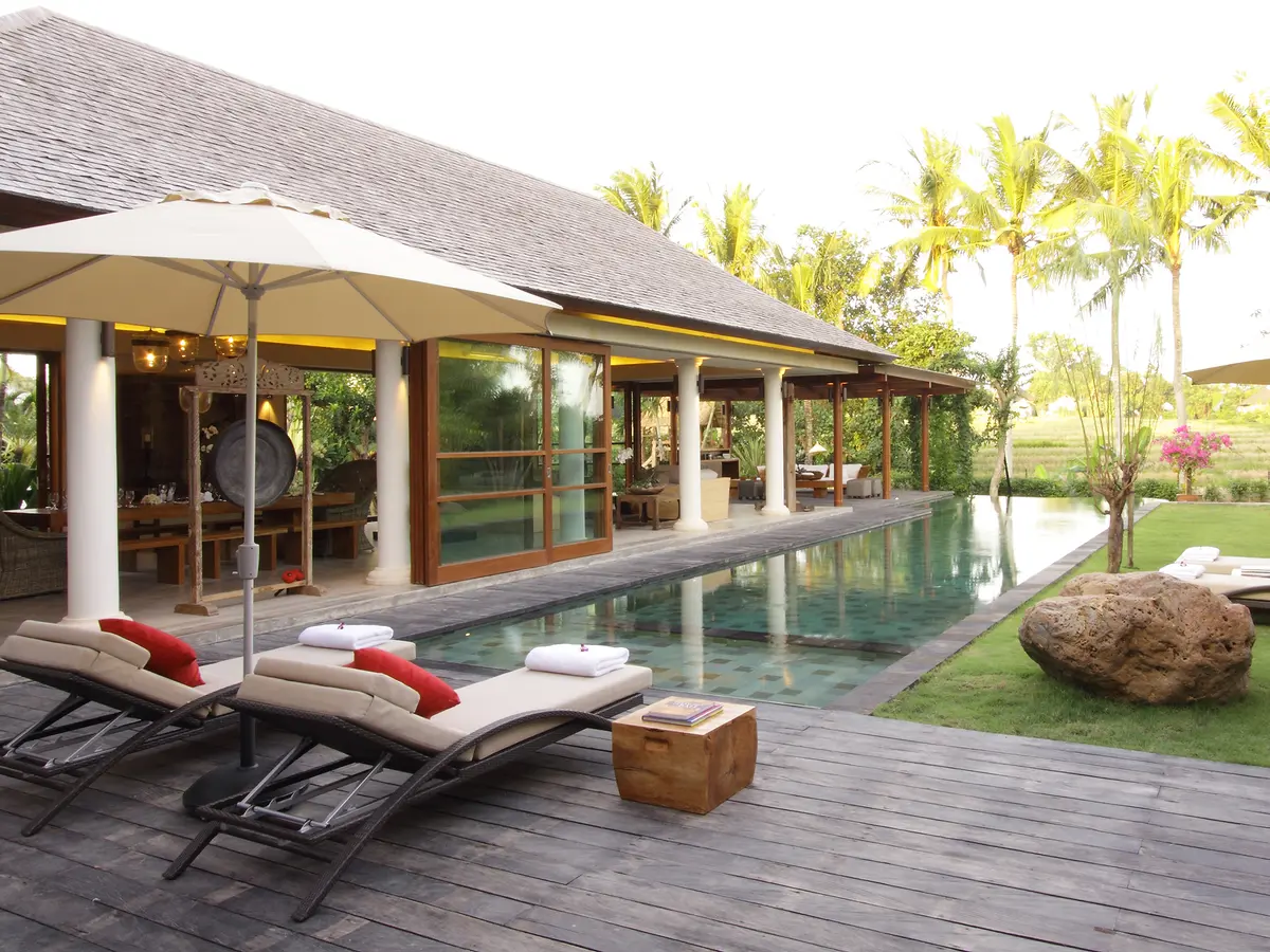 1. Villa Sarasvati - Pool deck and gardens