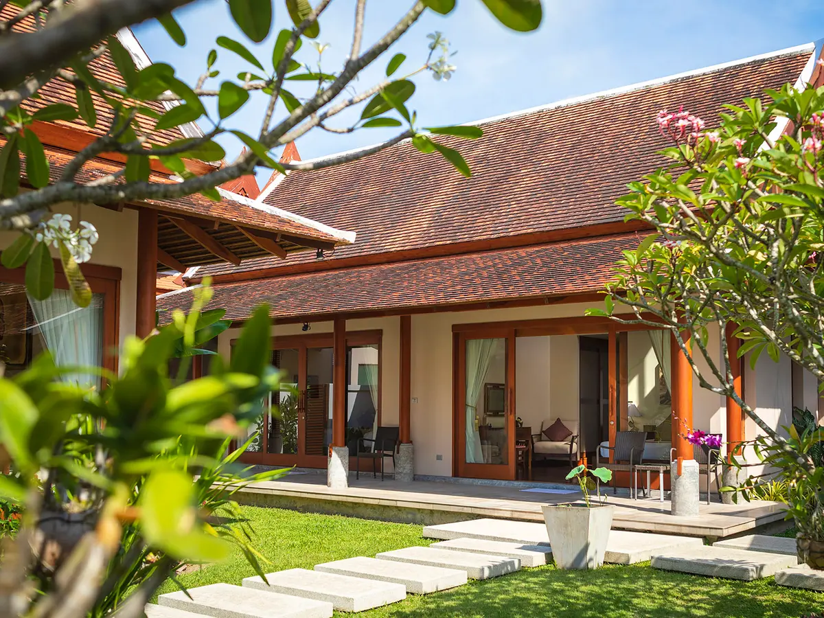 Tawantok Beach Villas - Villa 1 - Bedrooms as seen from the garden
