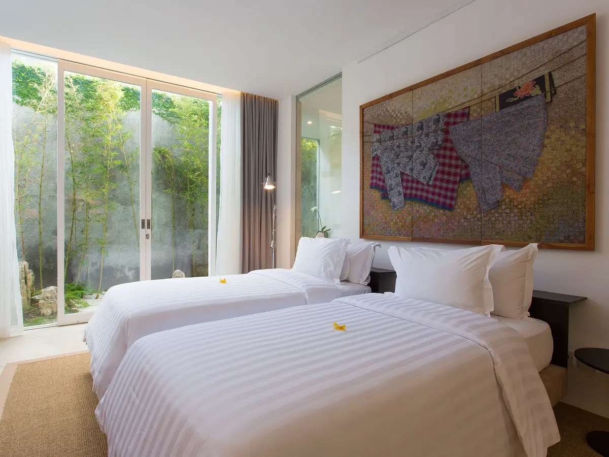 Villa Canggu - Villa South twin bedroom