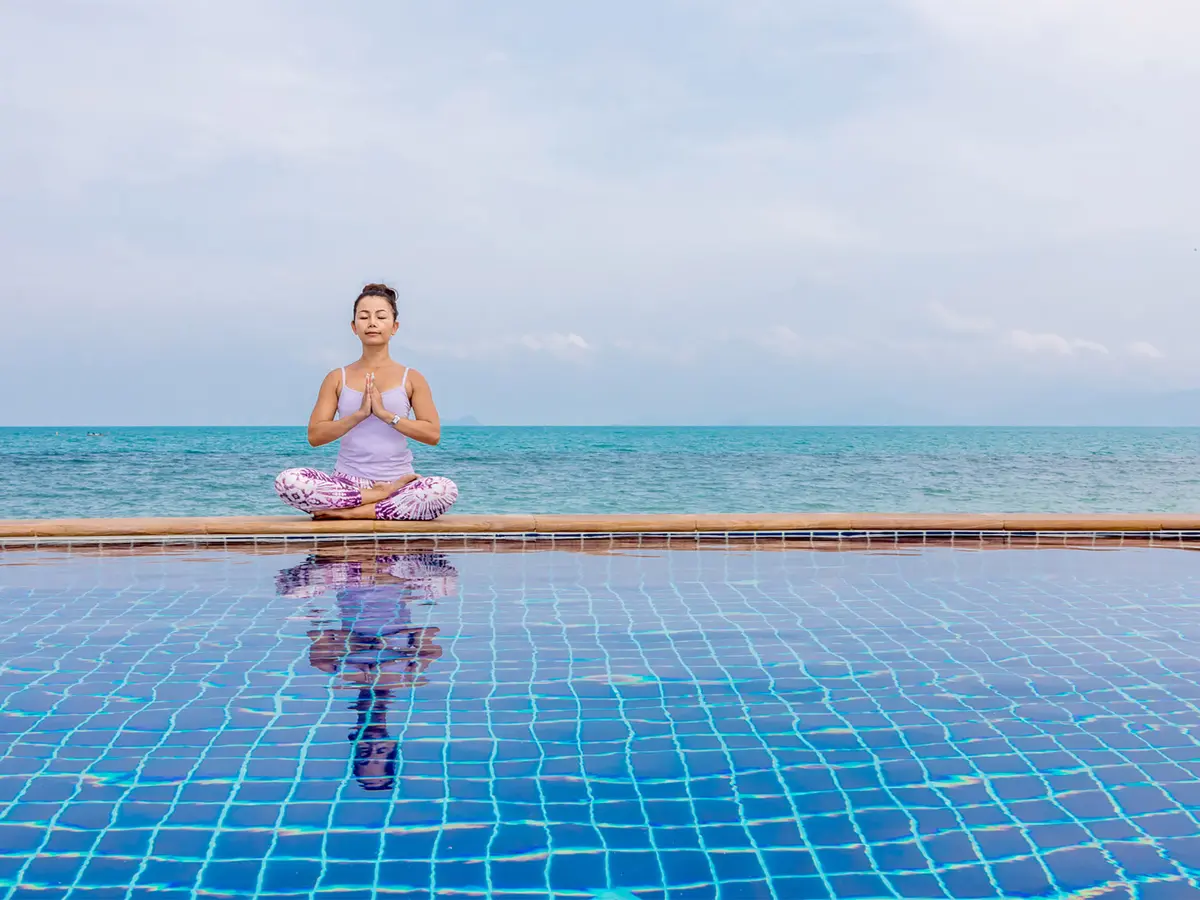 Villa Chi Samui at Lotus Samui - Yoga with exquisite view in the common area