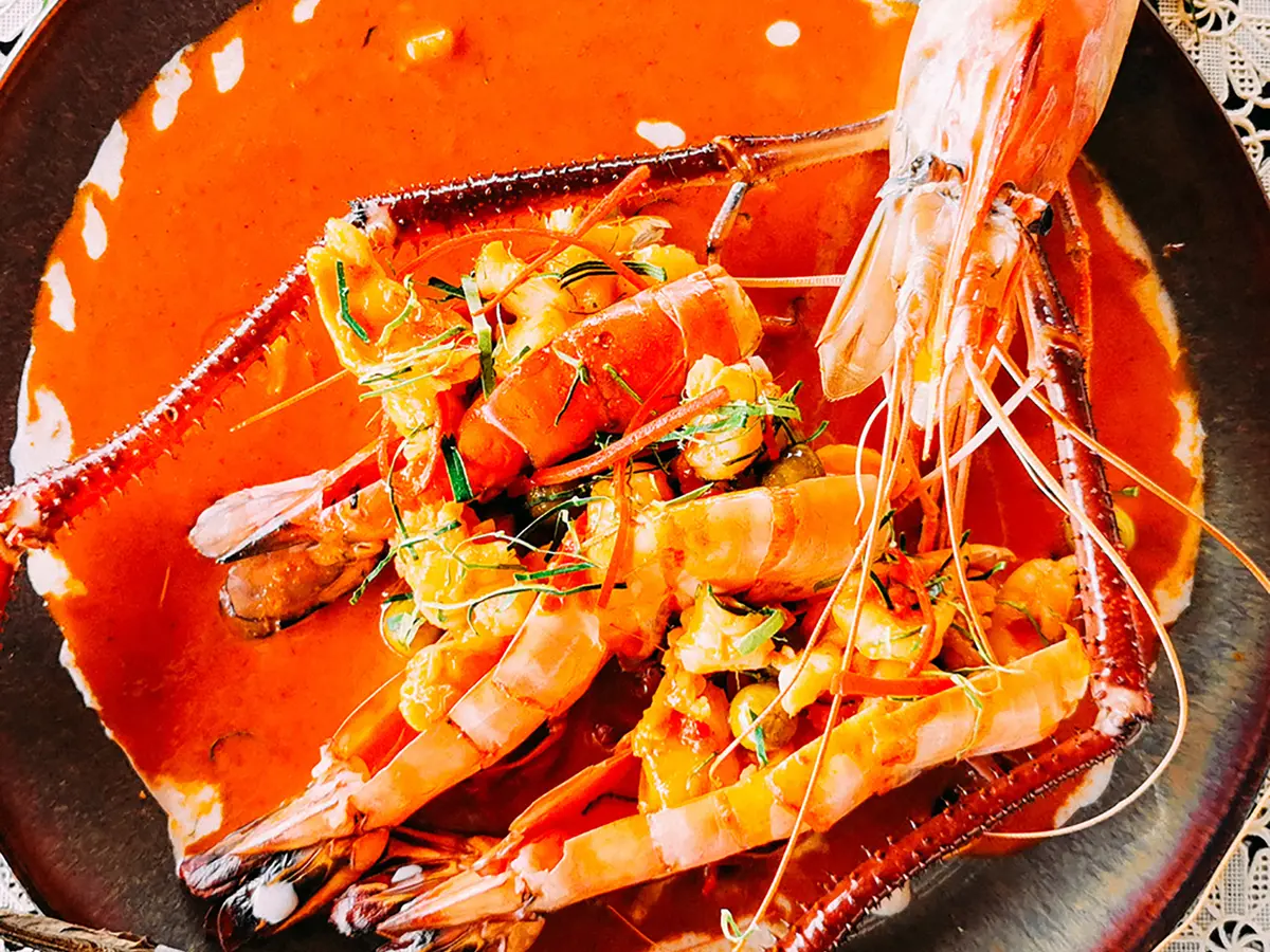 Villa Minh - Panang Kung (Shrimp with red curry)