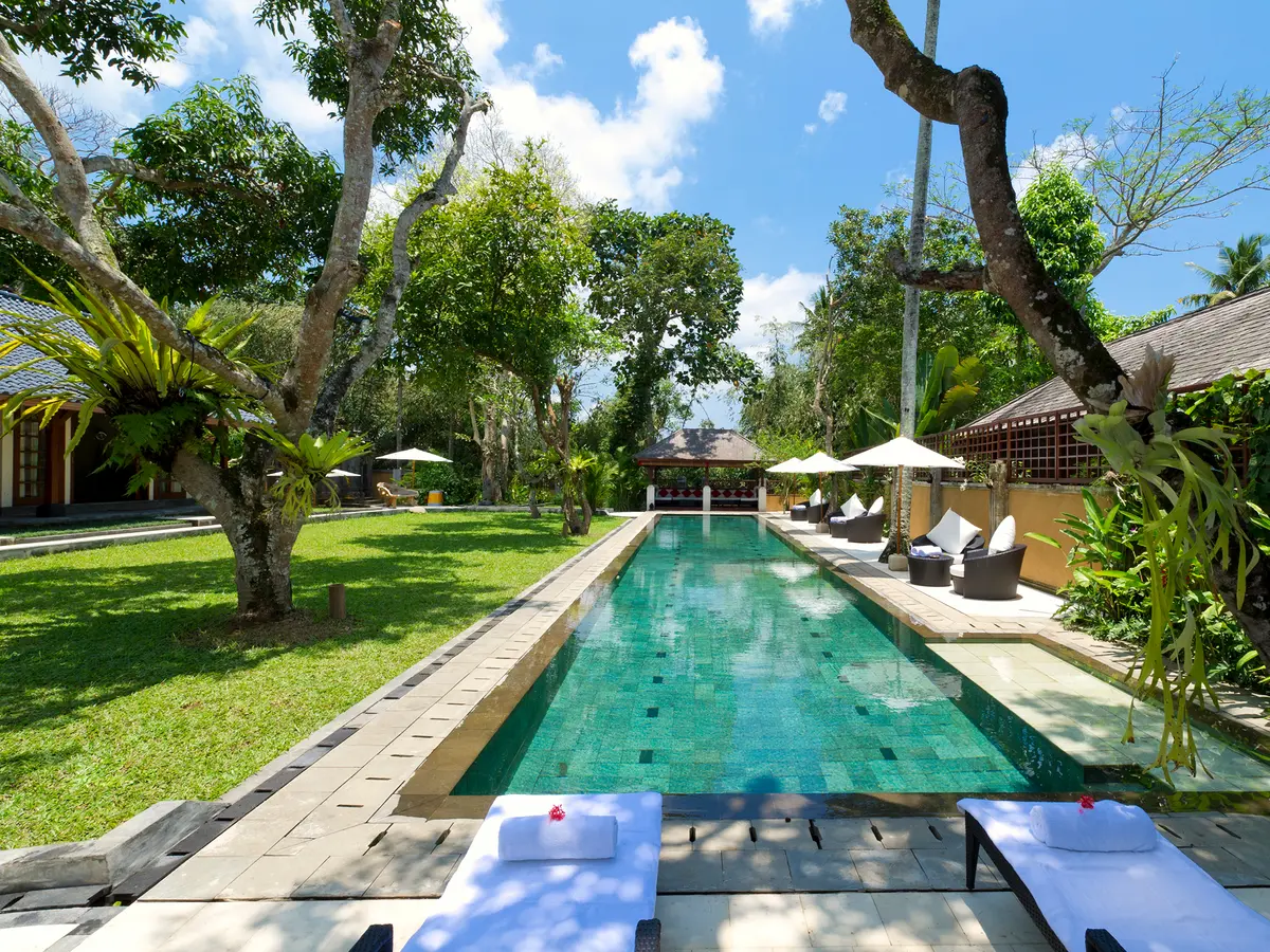 Villa San - View of pool from children's room