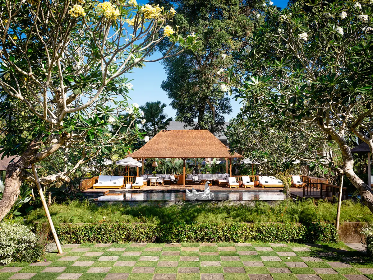 Villa Simona Oasis - View of pool from upper lawn