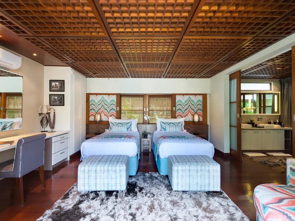 Villa Windu Sari - Guest bedroom one with beds as twins