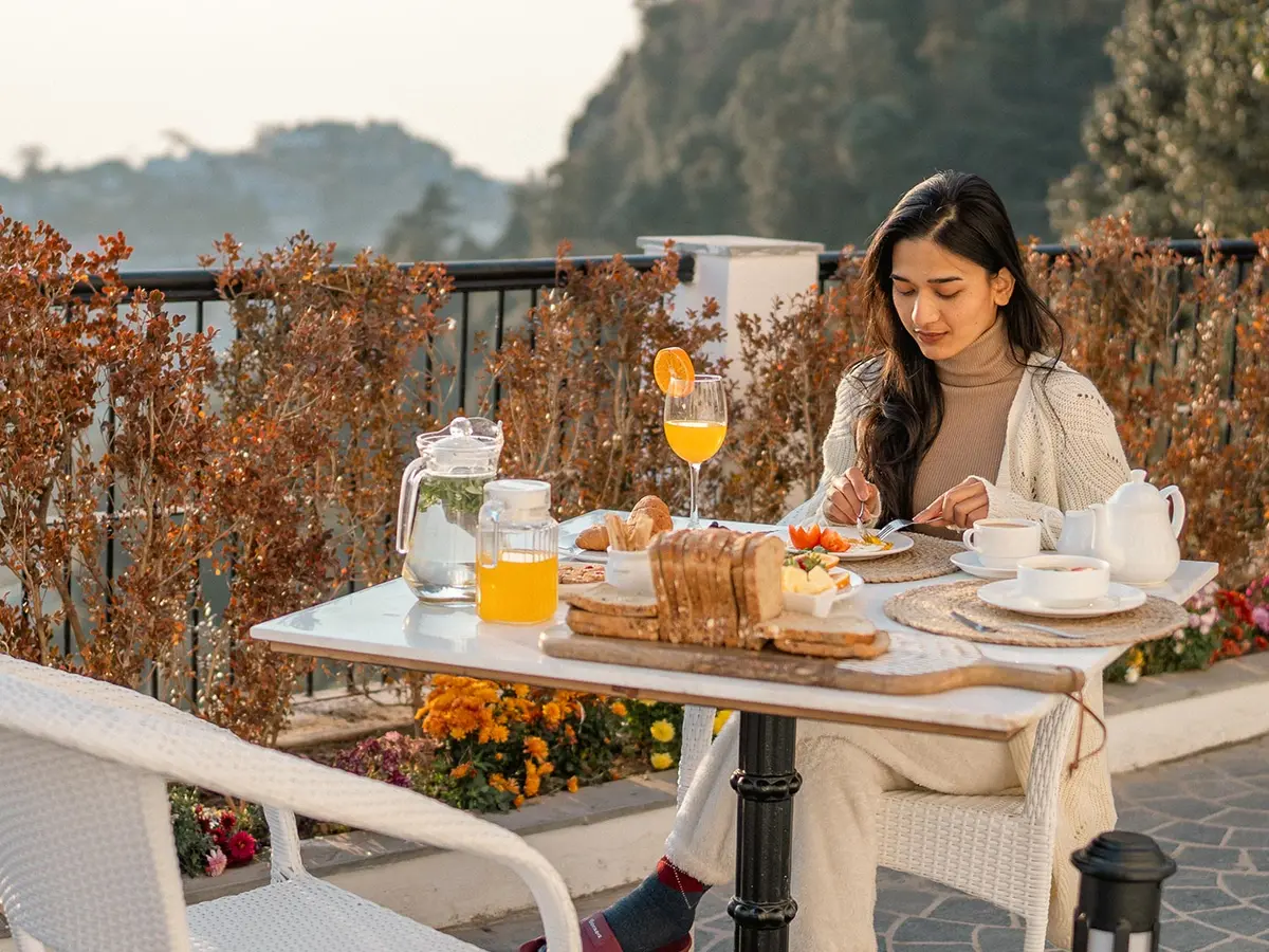 Breakfast with a view | Airyland Estate, Mussoorie