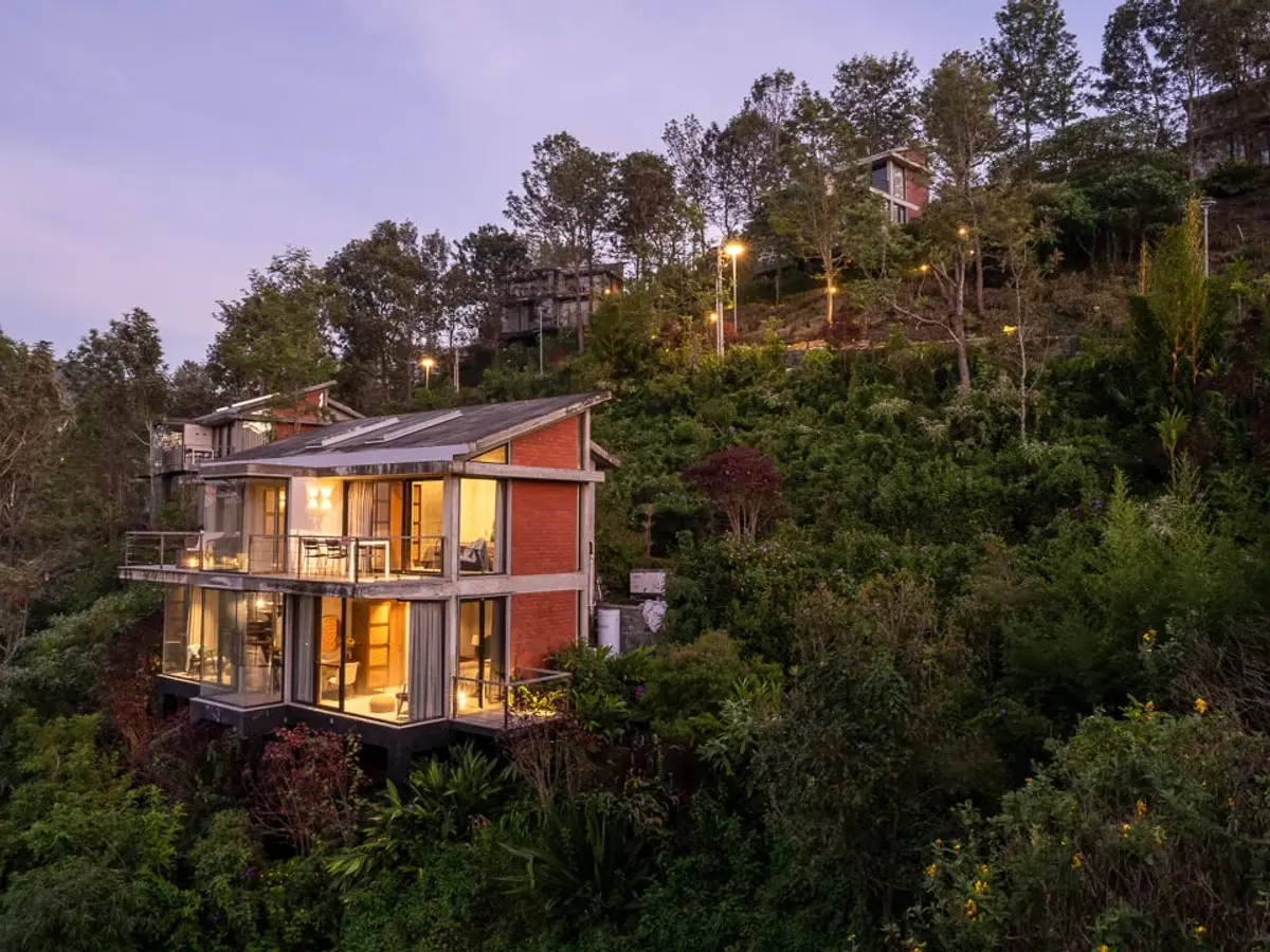 Ariel View | Evening Facade | Villa 10B by Amani Villas