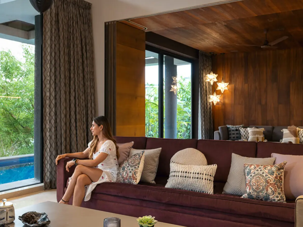 Living Area | Ground Floor - Bamboo Breeze by Lohono Stays
