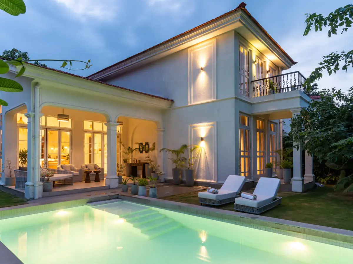 Evening Facade | Beleza Villa D by Lohono Stays