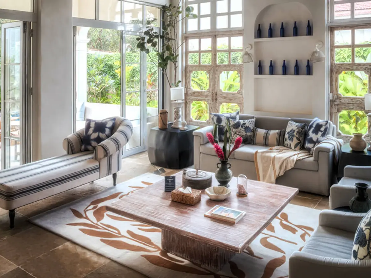 Living Area | Calisto Villa E by Lohono Stays