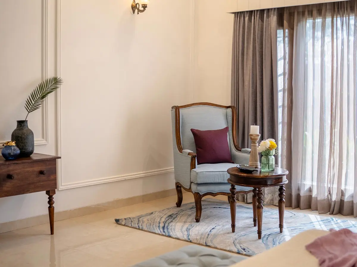 Bedroom Seating - Morbaugh at Kothari Gadh | Villa in Jaipur
