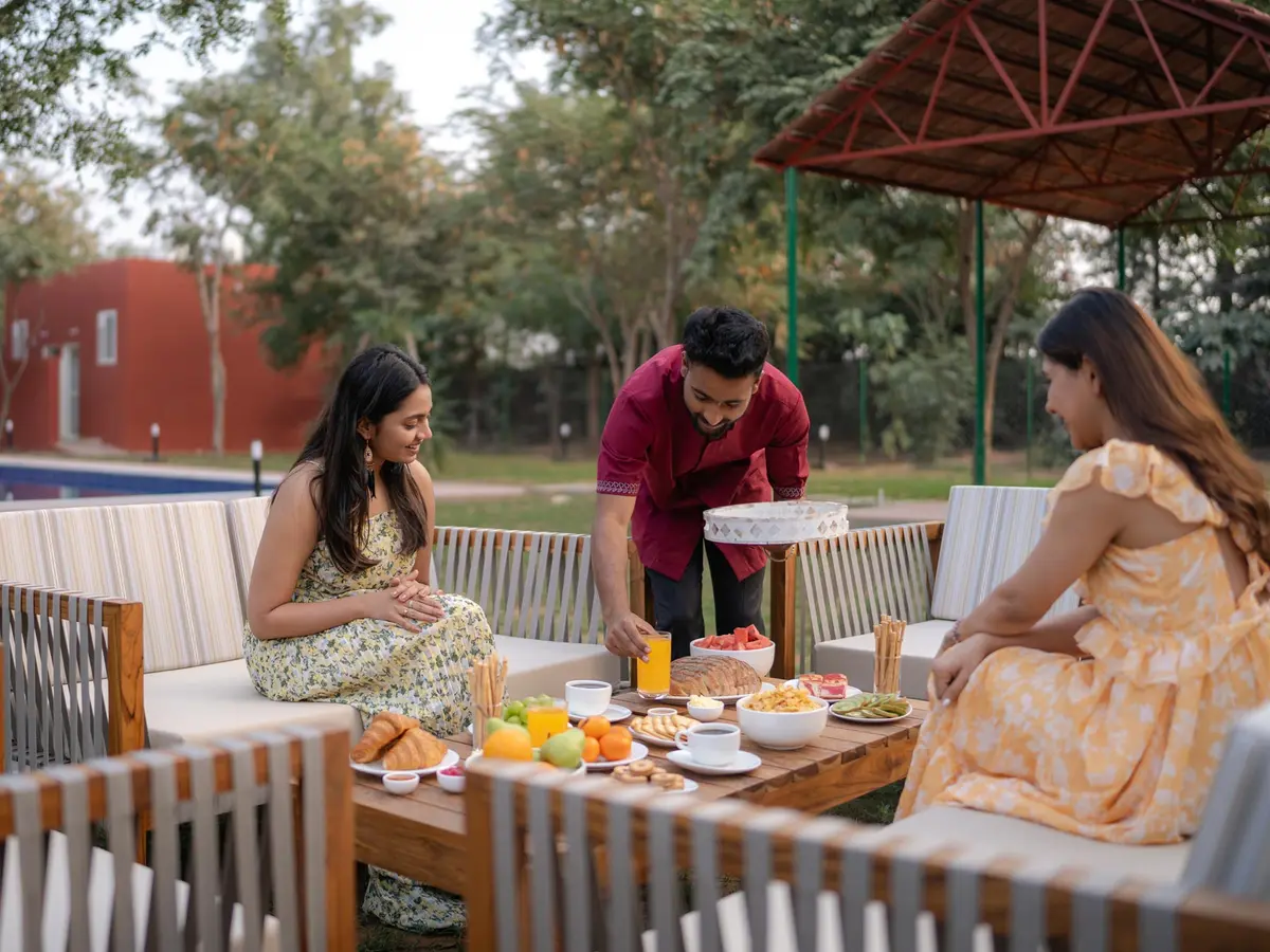 Alfresco Breakfast - Morbaugh at Kothari Gadh | Villa in Jaipur