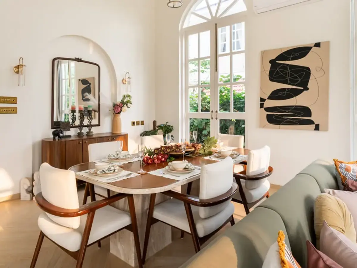 Living & Dining Area | Mila Villa 6, Goa by Lohono Stays