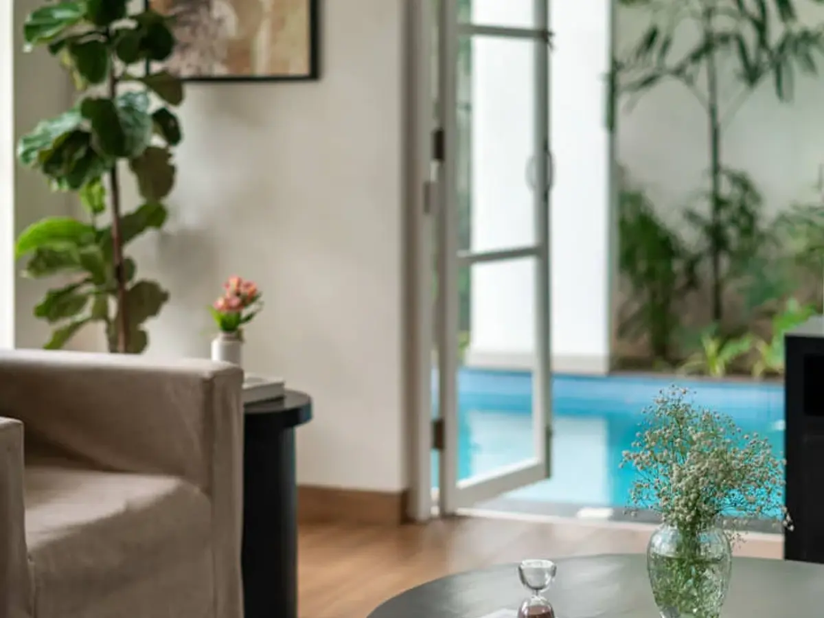 Living Area with Pool View | Moira Villa 2