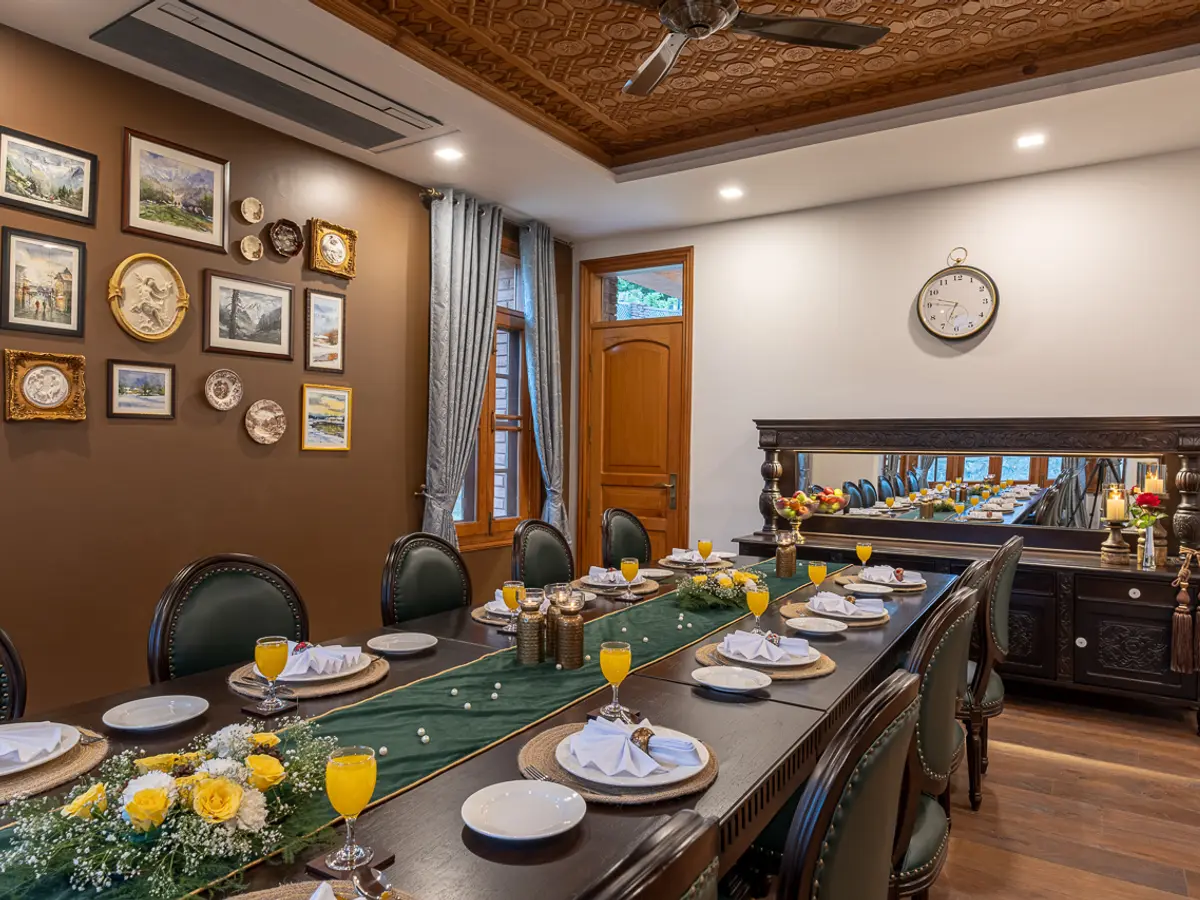 Dining Area | Noor, Srinagar by Lohono Stays 