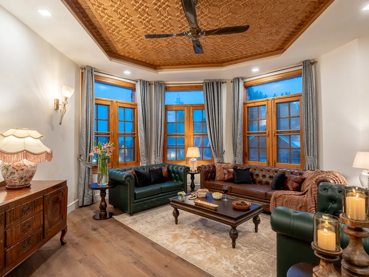 Living Area | First Floor - Noor, Srinagar by Lohono Stays