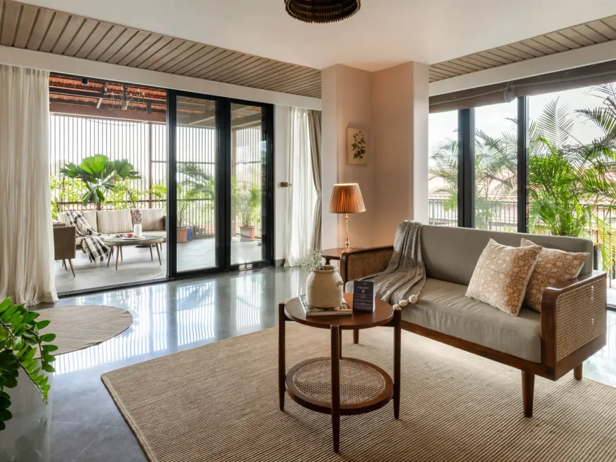 Master Bedroom Lounge Area | Rigveda Villa | Lonavala