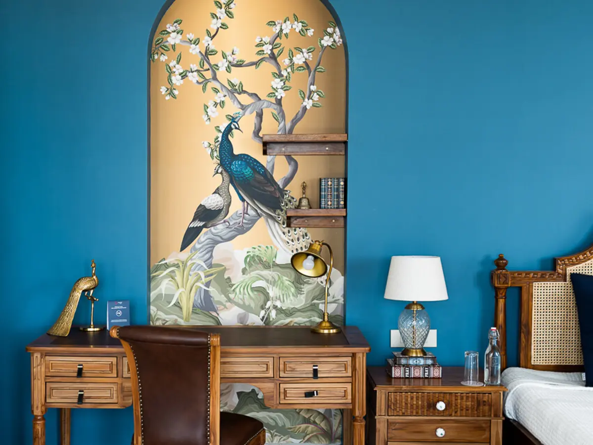 Bedroom 1 Study Table | Sacri Borod Hill 4 by Lohono Stays