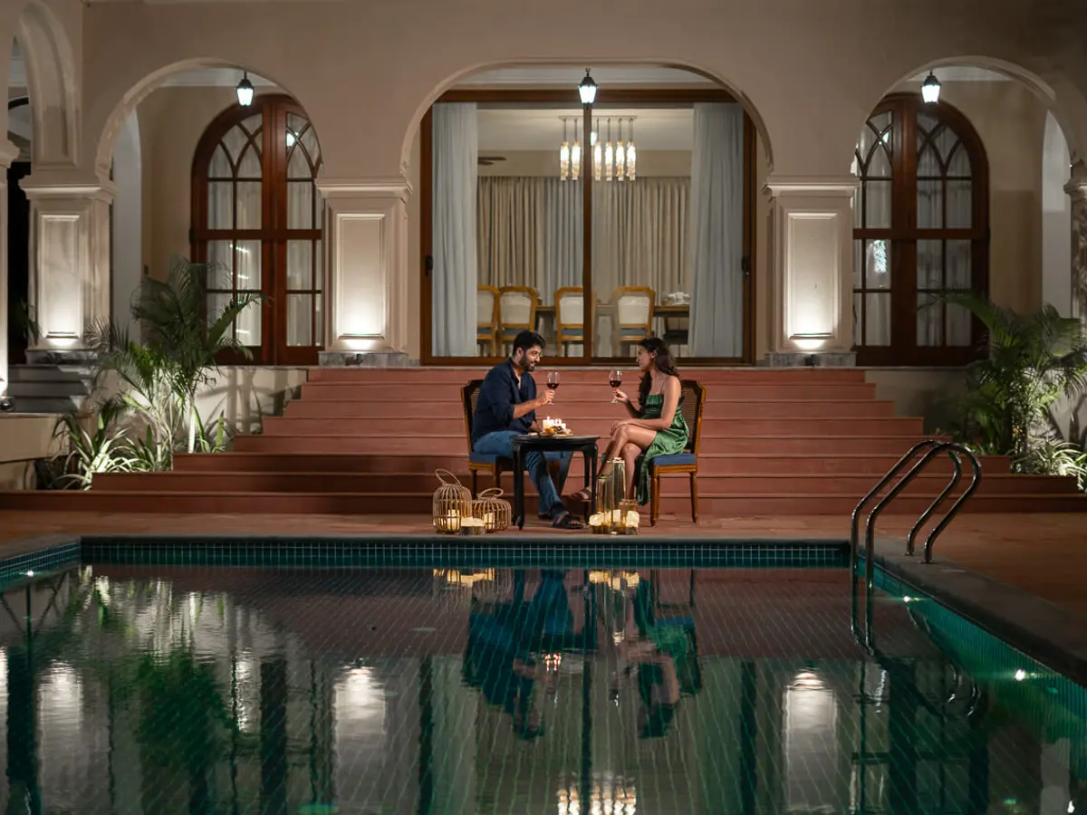 Poolside Dinner | Sacri Borod Hill 4 by Lohono Stays