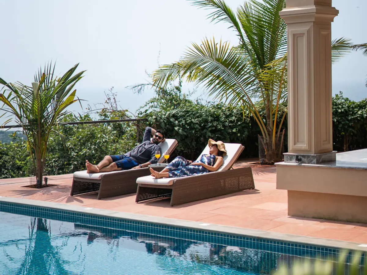 Poolside Loungers | Sacri Borod Hill 4 by Lohono Stays
