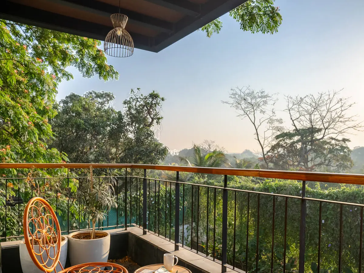 Balcony with views | Siena A - Villa In Alibaug | Lohono Stays