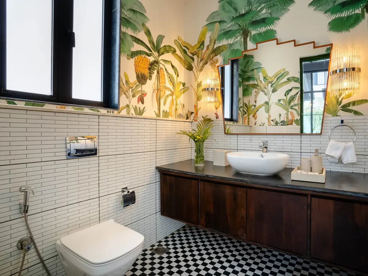 Powder Bathroom | Siena A - Villa In Alibaug | Lohono Stays