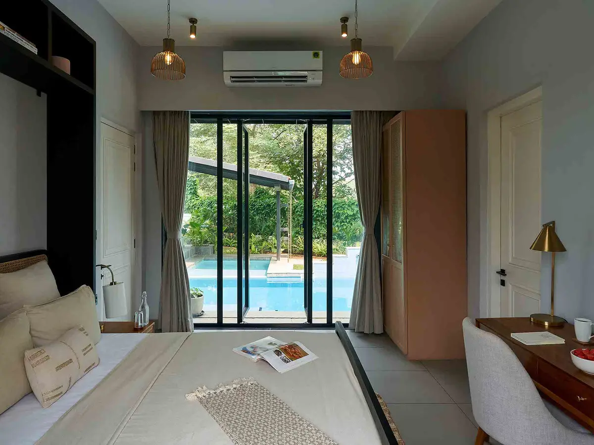 Bedroom with Pool View - Sienna | Lohono Stays