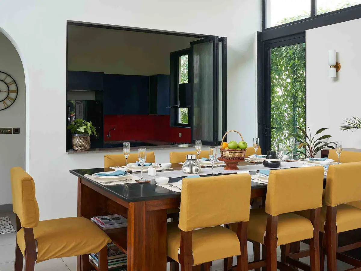 Dining Area with Kitchen View - Sienna | Lohono Stays