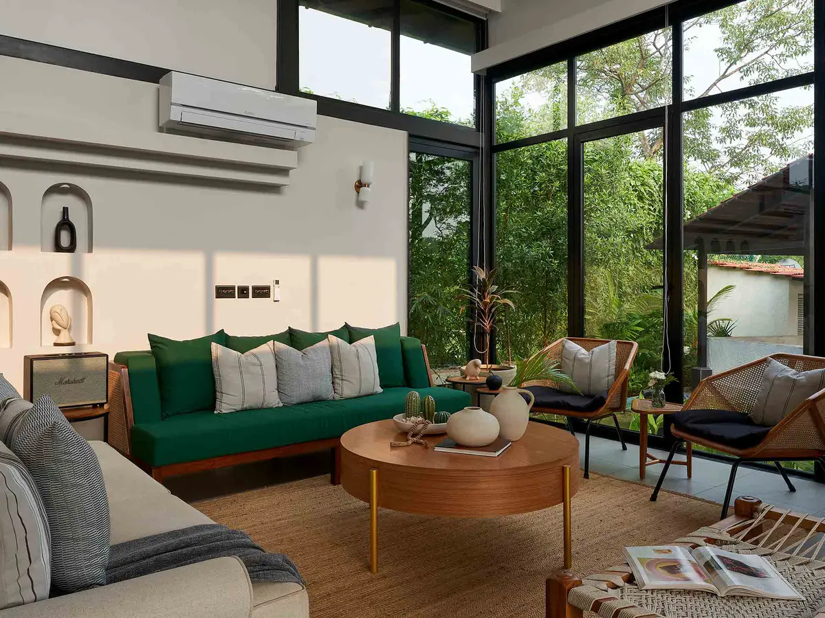 Living Area Overlooking Scenery - Sienna | Lohono Stays