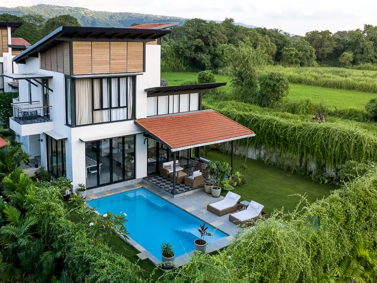 Aerial View | Siena Villa F by Lohono Stays