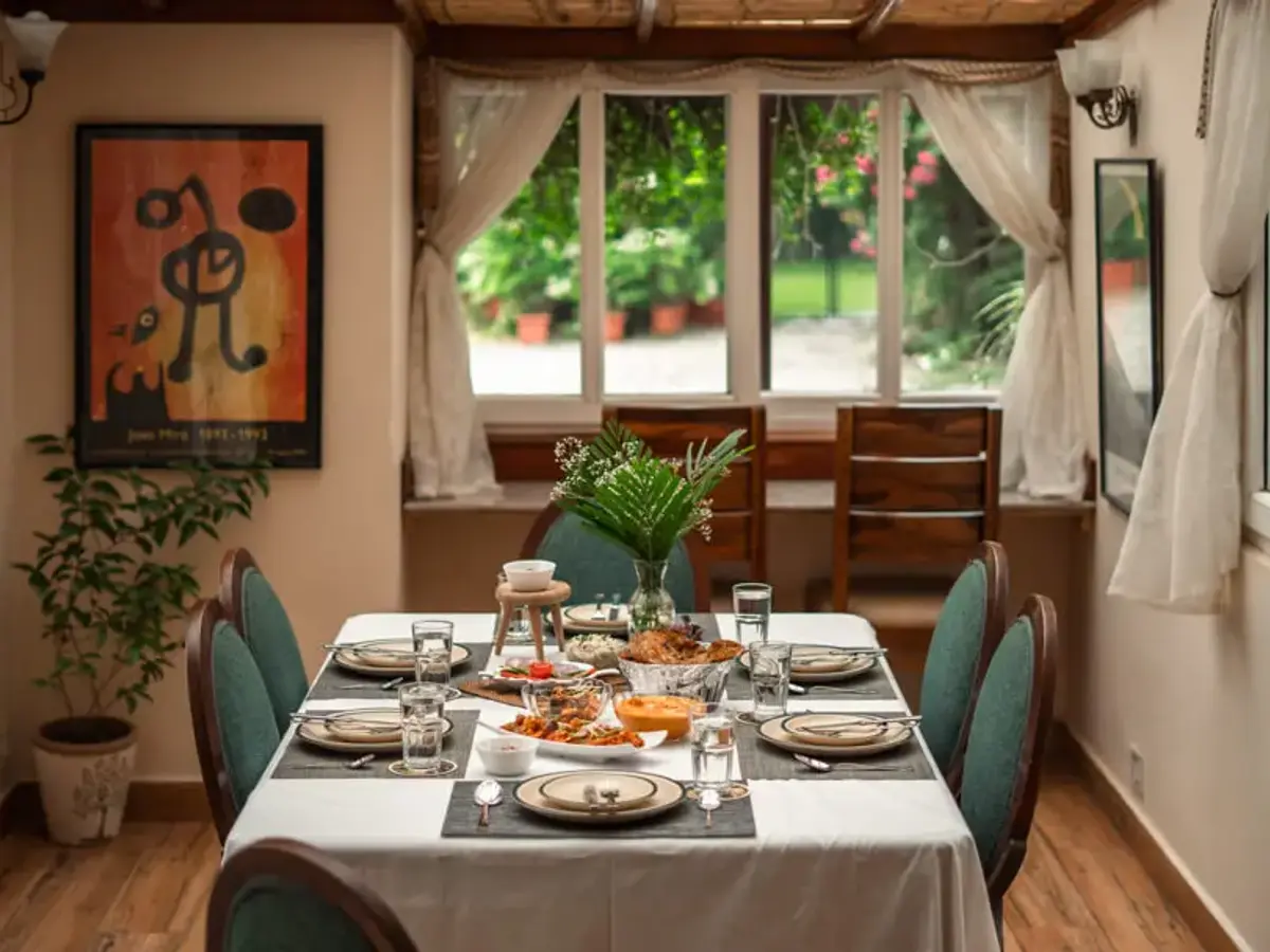 Indoor Dining Area | The Homestead | Jim Corbett