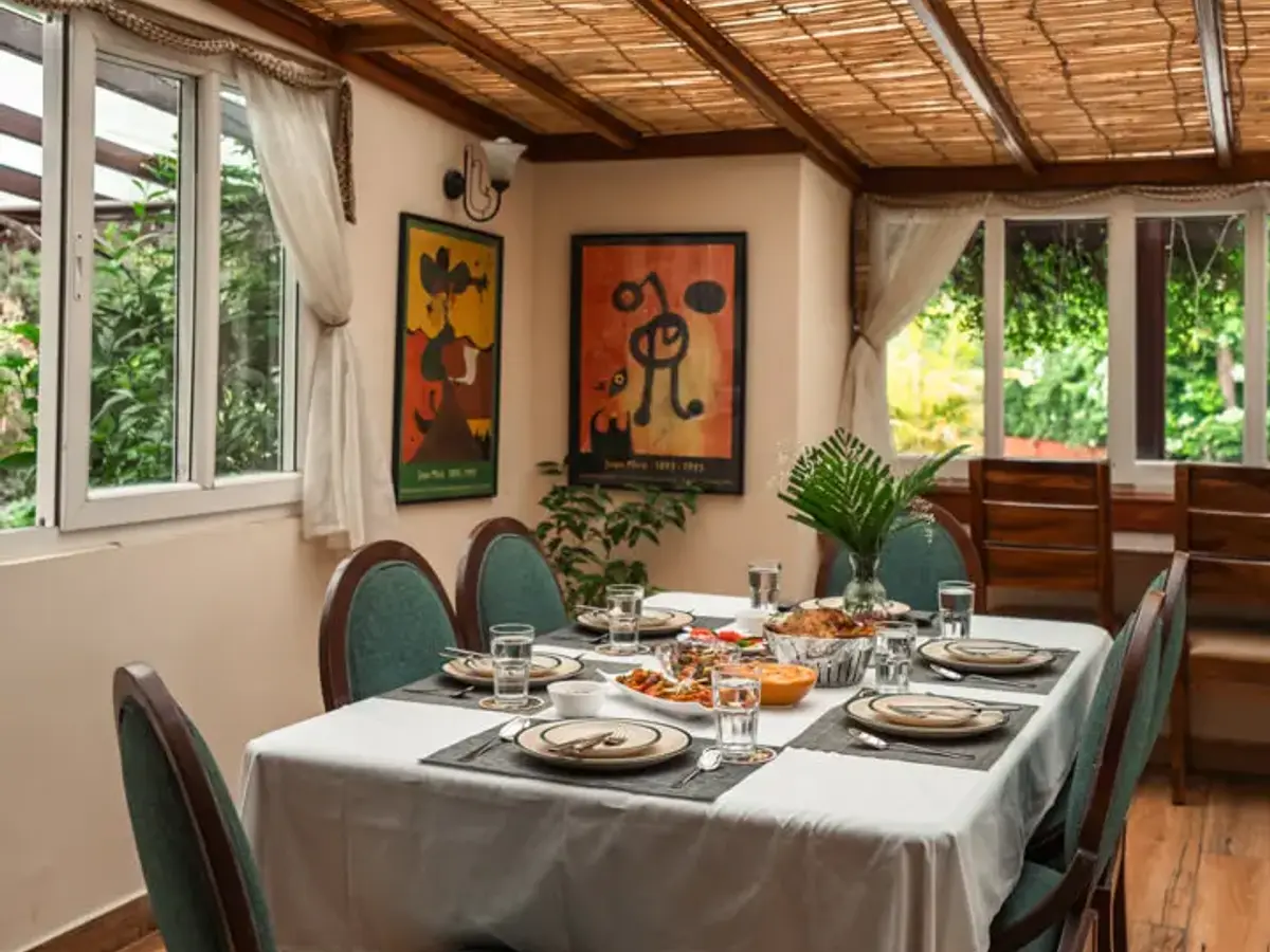 Indoor Dining Area | The Homestead | Jim Corbett